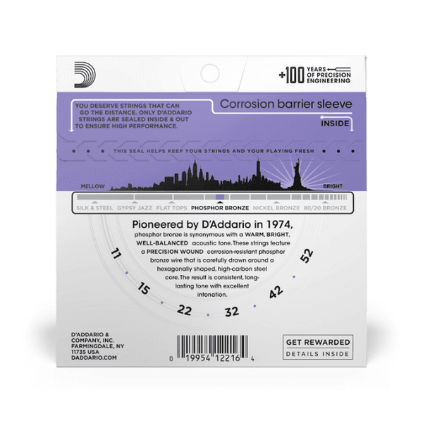 D'Addario EJ26 011 Phosphor Bronze